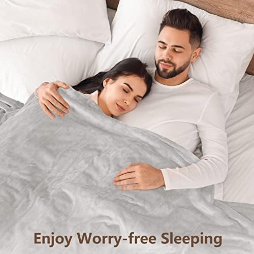 PROALLER Electric Heated Blanket Queen Size with 6 Levels & 8h Auto Off, Ultra Soft Flannel Full Body Heating Blanket, Machine Washable, Warm Gray, 84" x 90"