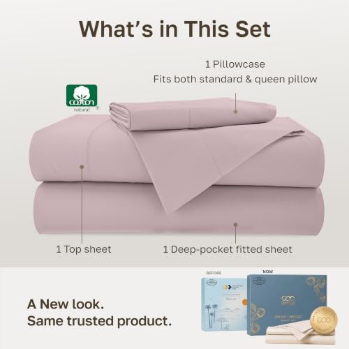 California Design Den Softest 100% Cotton Sateen Twin Bed Sheets Set, 3 Pcs