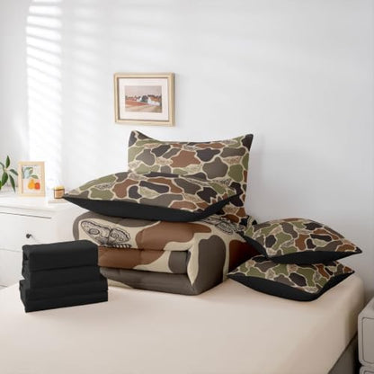Erosebridal Moth Camo Halloween 7 Piece Bedding Set Full