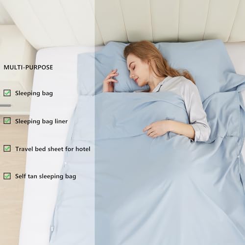 Sleeping Bag Liner, Ultralight & Compact Travel Sheet for Hotel