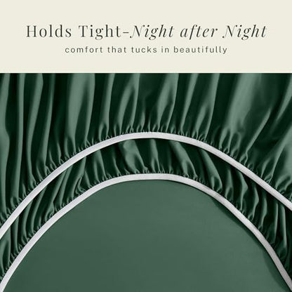 Hearth & Harbor Bed Sheets, Luxury Soft 6 Piece Bed Sheet Set Extra Deep Pocket Fitted Sheets Fits Mattress up to 21", Double Brushed Bedding Sheets & Pillowcases,