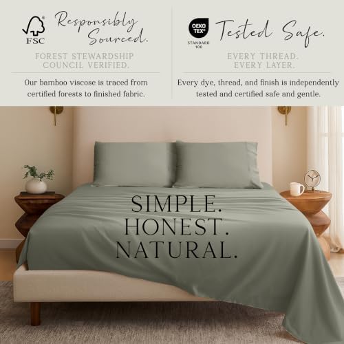 KARISSA MAE Luxury Bamboo Viscose Twin XL Size Sheet Set