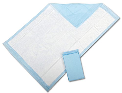 Medline Light Absorbency Disposable Underpads, Quilted Fluff Core, 23" x 36'', 150 Count