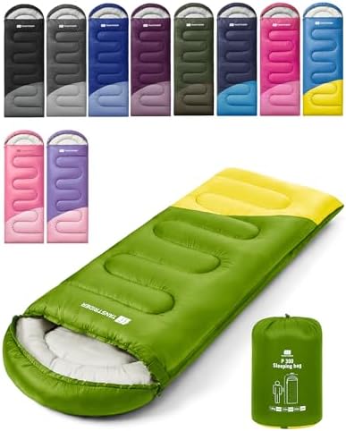 Sleeping Bags for Adults,Compact Lightweight Backpacking Sleeping Bag with Compression Sack for Youth, Camping Essentials Gearfor Hiking Travel Climbing Outdoor&Indoor Use