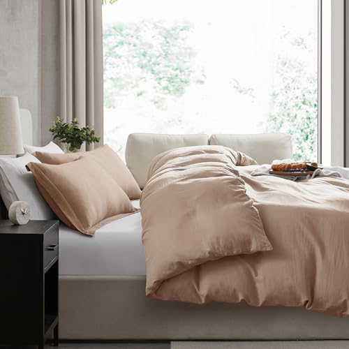 Hearth & Harbor Prewashed Full Duvet Cover Set, Khaki