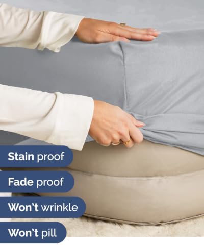 CGK Linens 2 Pack Extra Deep Twin XL Fitted Sheets - Heathered Grey