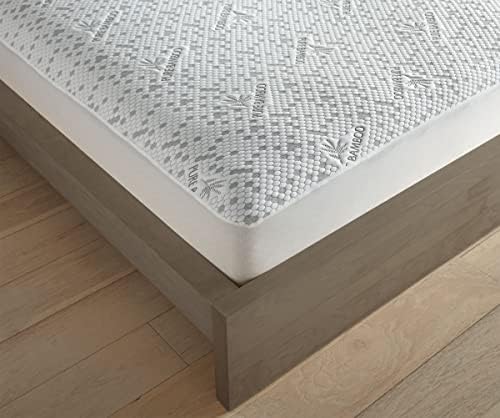 King Mattress Protector by PURE BAMBOO, Waterproof, Charcoal Fiber - Viscose Derived from Bamboo Charcoal Fiber, Mattress Cover Protects Against Moisture, Spills, Stains (King)