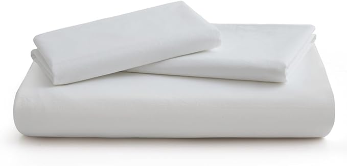 White Duvet Cover Full Size, 100% Washed Cotton Linen Like Bedding Set with Zipper Closure (No Comforter), 80x90 Inches