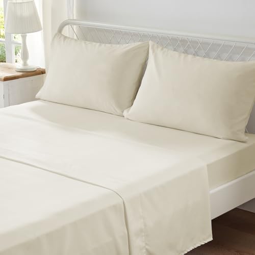 Queen Comforter Set 7 Piece, Pale Yellow Bed in a Bag Queen Bedding Sets