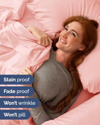 Extra Deep Flex Top Split Head King Sheet Set - 6pc Sheets - Baby Pink