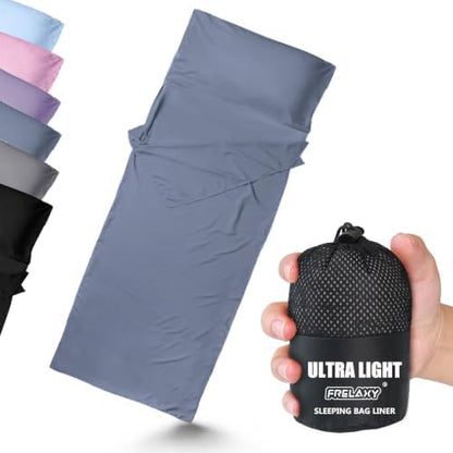 Frelaxy Ultralight Sleeping Bag Liner, Compact Travel Sheet, 3 Sizes