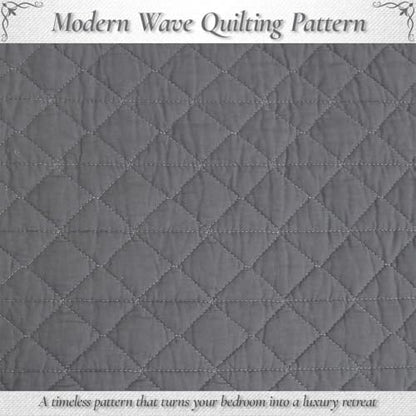 Cozy Line Home Fashions 100% Cotton Quilt Set – 3-Piece Charcoal Gray Solid Classic Modern Quilted Bedspread with Shams, Lightweight All Season Modern Bedding (Diamond Gray, Queen)