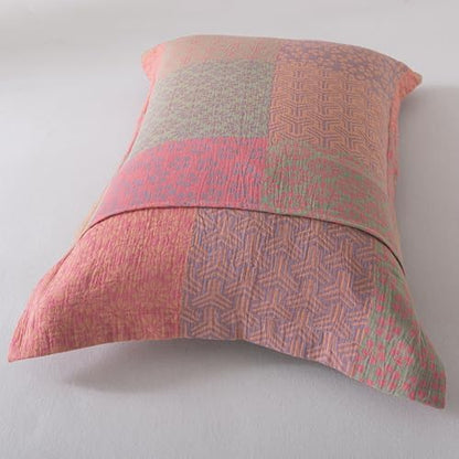 FADFAY Queen Sheets Set 100% Cotton Washed Double Gauze Muslin Bedding 4Pcs Boho Patchwork Checkered Floral Sheets Shabby Geometry Farmhouse Bedding Super Soft Deep Pocket Fitted Sheet, Queen Size