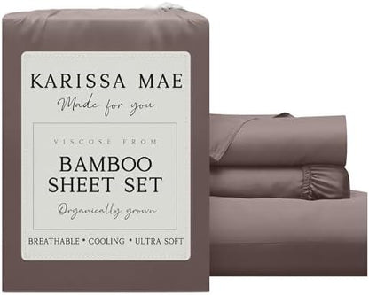 KARISSA MAE Luxury Bamboo Viscose Twin XL Size Sheet Set