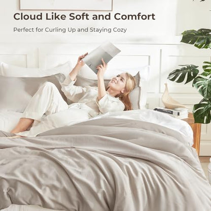 Litanika Super King Plus Comforter Set, 3 Pcs Solid Bedding Set