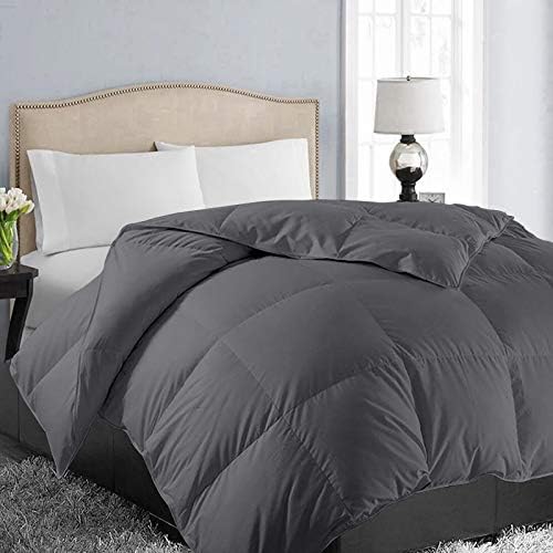 EASELAND King Size Down Alternative Comforter, Dark Grey, 90x102 Inches
