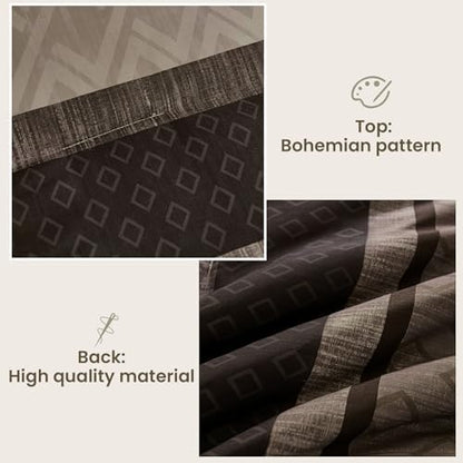 Cottolester Boho Fall Comforter Set Full Size,Striped Bed in a Bag
