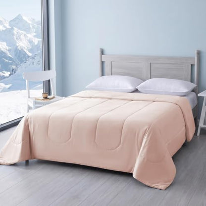 Amazon Basics Cooling Comforter, Temperature Regulating Blanket for Hot Sleepers, Summer & All Season Bedding, Lightweight, 106"x90", King, Pink