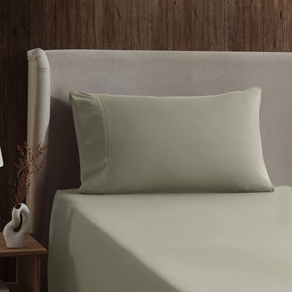 Nestl Twin XL Sheet Set - Bed Sheets - Light Green - 3-Piece Deep Pocket