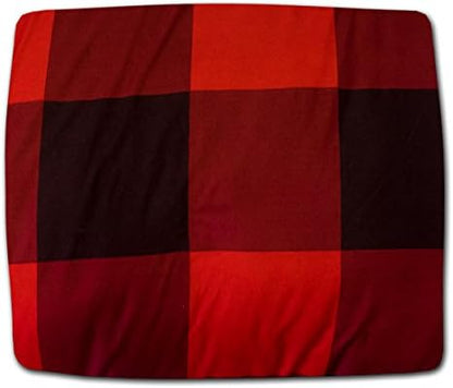 5 Piece Comforter Set Bed in a Bag Buffalo Check Christmas Print All Season Soft Down Alternative Bedding Comforter Set & Luxurious White Microfiber Bed Sheets, Twin, Buffalo Plaid Burgundy/Black
