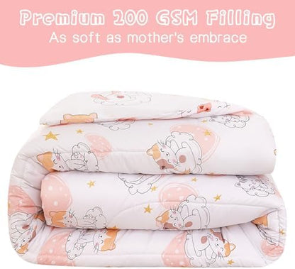 Yibeizi Cat Kids Full Bed Comforter Set for Girls Kitty Bedding