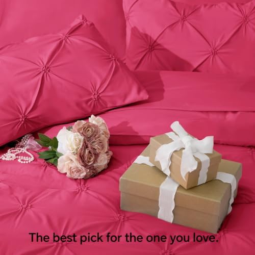 BEDELITE Queen Comforter Set Hot Pink,Lightweight & Soft Comforter