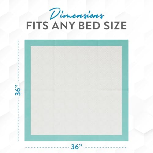 Inspire Super Absorbent Disposable Bed Pads for Chronic Incontinence Ultra Thick and Absorbent Bed Pads Disposable Adult | Pee Pads for Adults (36" X 36" Pack of 100) XX Large