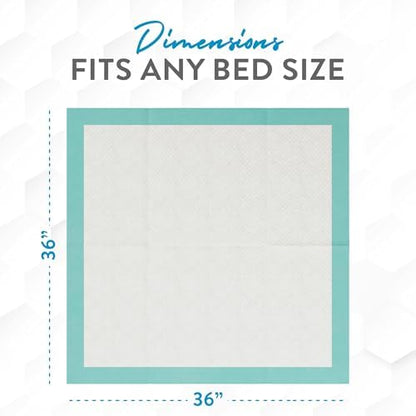Inspire Super Absorbent Disposable Bed Pads for Chronic Incontinence Ultra Thick and Absorbent Bed Pads Disposable Adult | Pee Pads for Adults (36" X 36" Pack of 100) XX Large