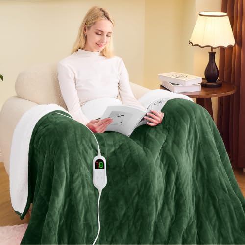greenoak Heated Blanket Electric Full Heating 72"X84",Gifts for Women