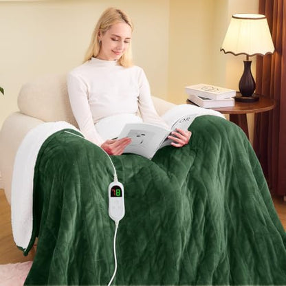 greenoak Heated Blanket Electric Full Heating 72"X84",Gifts for Women