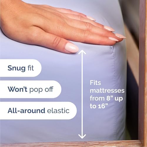 Cal King 6 Piece Bed Sheet Set - Breathable & Cooling Sheets - Lavender