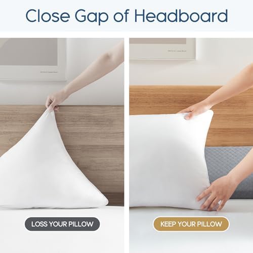 Homemate Full Size（54"x10"x6"） Bed Wedge Pillow for Headboard - Upgraded Bed Gap Filler Full Between Mattress and Headboard - Pillow Wedge for headboard Gap - Grey