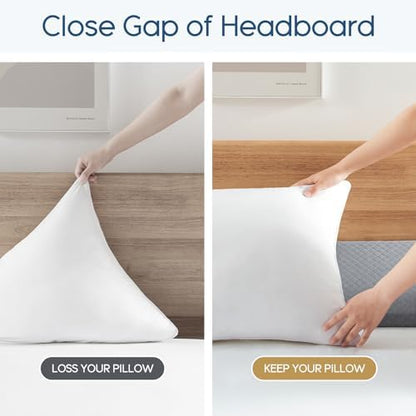 Homemate Full Size（54"x10"x6"） Bed Wedge Pillow for Headboard - Upgraded Bed Gap Filler Full Between Mattress and Headboard - Pillow Wedge for headboard Gap - Grey