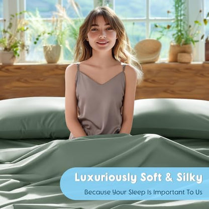 SONORO KATE 1000 Series 100% Egyptian Cotton Queen Sheet Set,4 Pieces