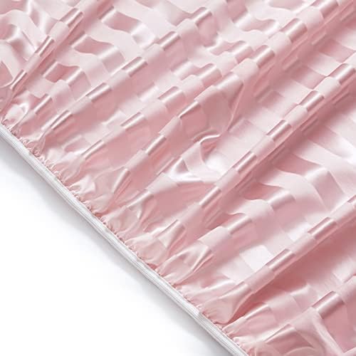 SiinvdaBZX 3Pcs Satin Striped Sheet Twin Size Set Italian Style Blush Pink