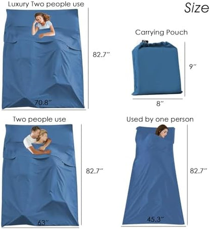 Sleeping Bag Liner, Camping Travel Home Bed Sheet Compact Sacks