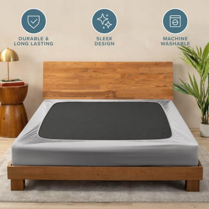 Bare Home Full Size Box Spring Cover Wrap Around (Full, Light Grey)