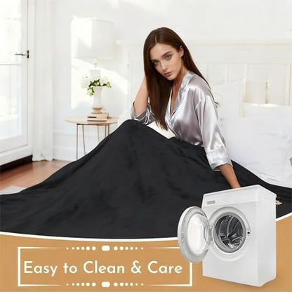 Electric Heated Blanket 84"x90" Queen Size, Dark Grey
