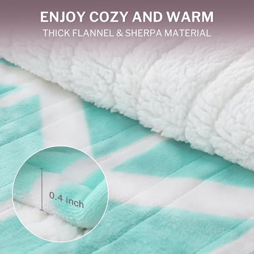 VENTIMI Heated Throw Blanket, 5 Heat Levels & 3 Hours Auto Off, Green