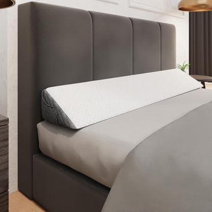 Kolbs Bed Wedge Pillow for Headboard | Modern Stylish Pillow to Fill Gap Between Headboard and Mattress | Bed Gap Filler (Full Headboard Wedge Pillow - 54")