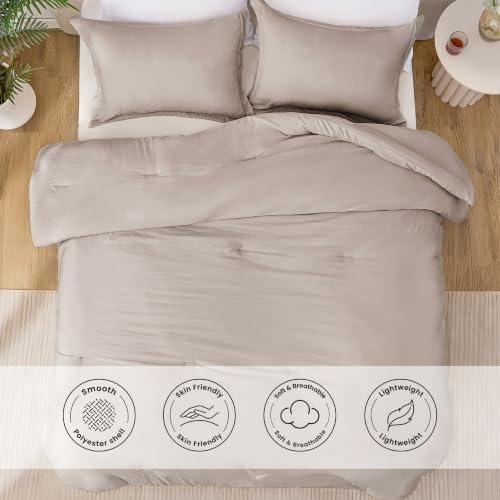 Love's cabin Burlwood Twin/Twin XL Comforter Set, 2-Piece Prewashed Bed Set