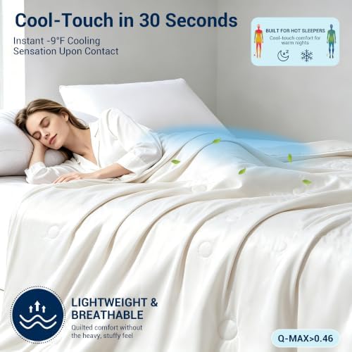 SheRest Cooling Blanket Twin/Twin XL,Ice Silk Comforter for Hot Sleepers