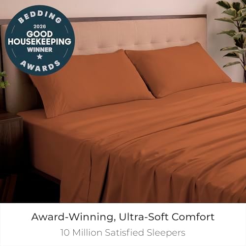 Mellanni Iconic 4-Piece, Ultra Soft Sheet Set (King, Terracotta)