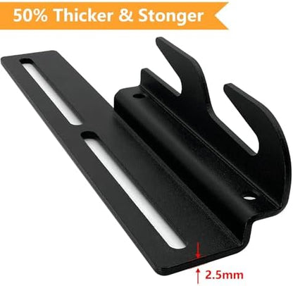 4 Pcs #711 Bed Frame Brackets for Headboard or Footboard, Black