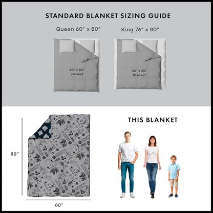 Northwest Dungeons & Dragons Adventure Awaits Twin Quilted Blanket, Comfy Throw, Adults Boys Girls, Soft Lightweight Bedding for Bed, or Couch, 60 x 80 inches