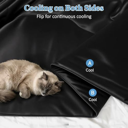 CHOSHOME Cooling Comforter Cooling Blanket, Q-Max 0.45 Cool Sleeping Summer Blanket for Hot Sleeper Night Sweats, Twin XL 60" x 90", Black 03