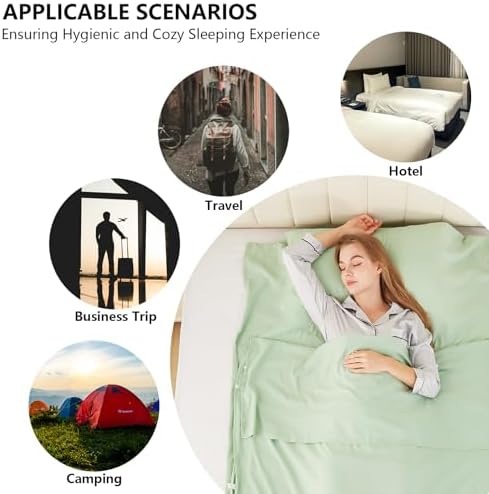 Sleeping Bag Liner, Ultralight & Compact Travel Sheet for Hotel