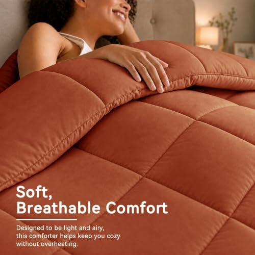Anluoer King Size Comforter Set, 7 Piece Bed in a Bag King Bedding Sets