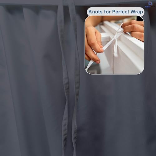 Mattress-Homes Ruffled Dorm Bed Skirt, Twin XL, 40-Inch Drop, Tailored with Split Corners, Dark Grey Dust Ruffle for Lofted College Beds, Twin Extra Long Dorm Bedding Essential