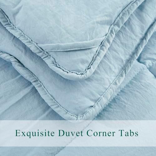 HIG 3pc Blue Twin/Twin XL Bedding Comforter Set Duvet Insert Blanket